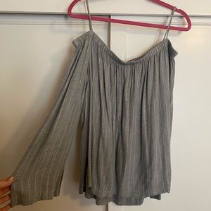 Anthropologie Off the shoulder long sleeve top